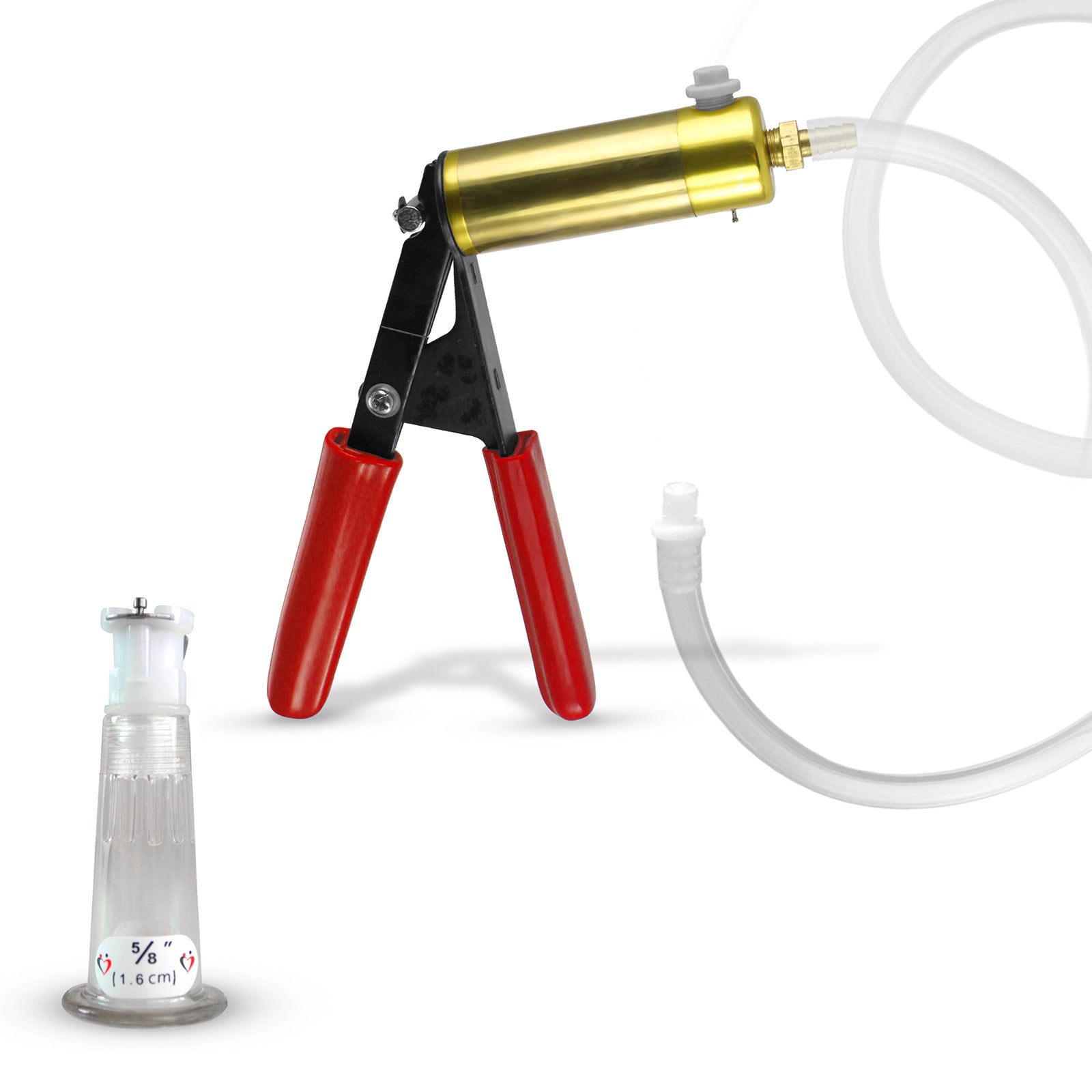 LeLuv ULTIMA Red Clitoris Pump Clear Hose - Small