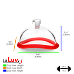 Replacement Contoured Labia Vacuum Cup & Fitting with Red cushion sleeve