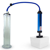 AERO Blue Penis Pump 9" Length x 1.75" Diameter WIDE Flange Cylinder