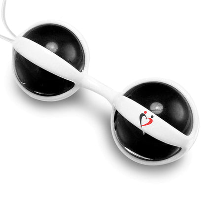 LeLuv Black Double Ben Wa Balls Kegel Exercise Duotone Silicone Smart Vagina Tighten