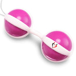 LeLuv Pink Double Ben Wa Balls Kegel Exercise Duotone Silicone Smart Vagina Tighten