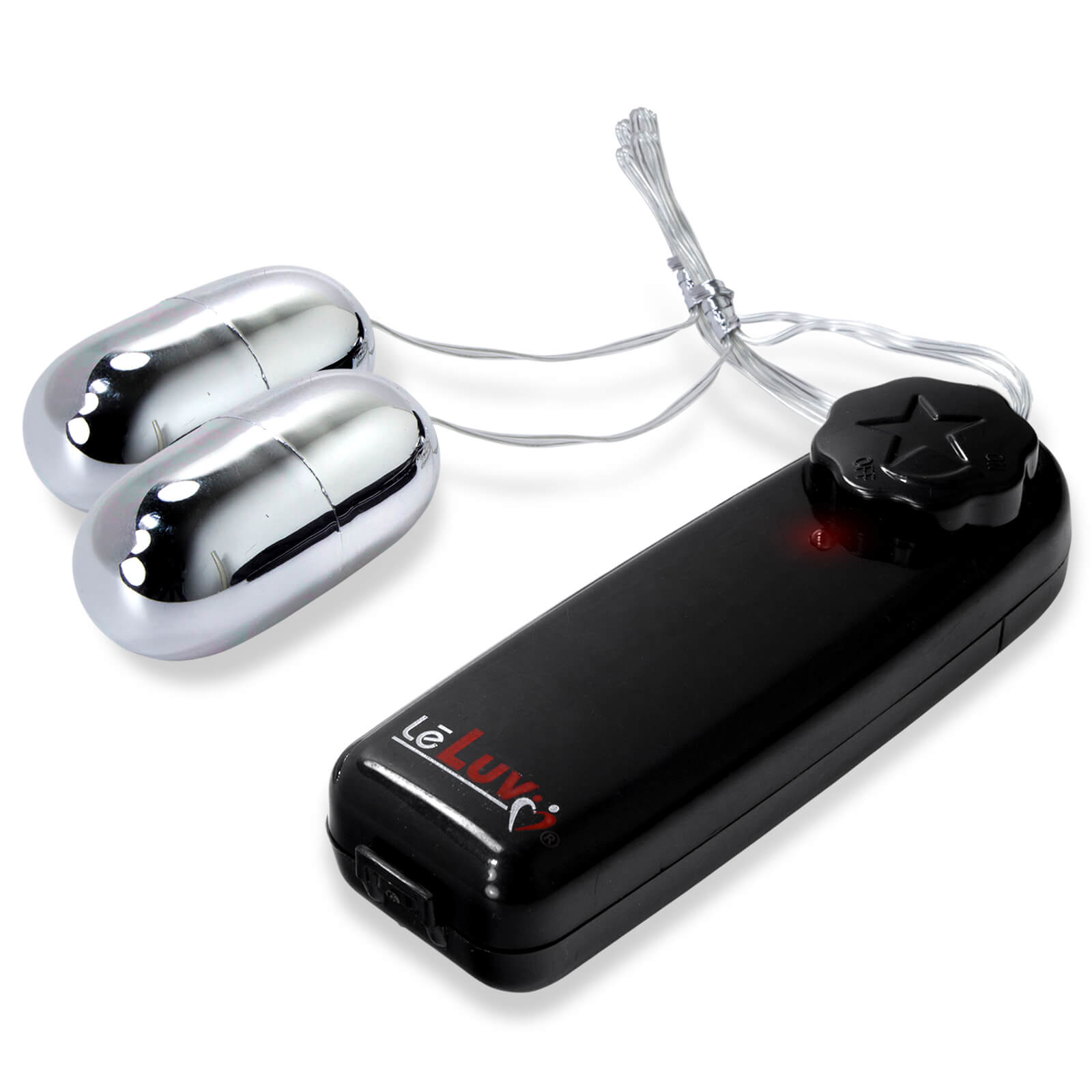 LeLuv Double Silver Vibrating Bullets Couples Dual Public Massager Vibe