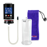 Smart LCD iPump Black Handheld Electric Penis Pump - 9" x 3.50" Acrylic Cylinder