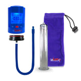 Smart LCD iPump Blue Handheld Electric Penis Pump 9" x 2.125" WIDE FLANGE Cylinder