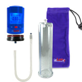 Smart LCD iPump Blue Handheld Electric Penis Pump - 12" x 3.00" Acrylic Cylinder