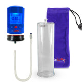 Smart LCD iPump Blue Handheld Electric Penis Pump - 12" x 3.70" Acrylic Cylinder