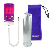 Smart LCD iPump Purple Handheld Electric Penis Pump - 12" x 3.00" Acrylic Cylinder