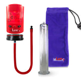 Smart LCD iPump Red Handheld Electric Penis Pump - 12" x 2.00" WIDE FLANGE Cylinder
