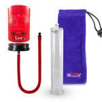 Smart LCD iPump Red Handheld Electric Penis Pump - 12" x 2.125" Acrylic Cylinder