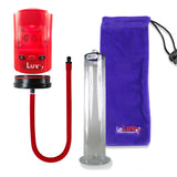 Smart LCD iPump Red Handheld Electric Penis Pump - 12" x 2.25" WIDE FLANGE Cylinder