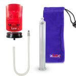 Smart LCD iPump Red Handheld Electric Penis Pump - 12" x 1.38" Acrylic Cylinder
