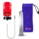 Smart LCD iPump Red Handheld Electric Penis Pump - 12" x 2.00" WIDE FLANGE Cylinder