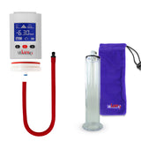 Smart LCD iPump White Penis Pump 9" Length x 1.75" Diameter WIDE Flange Cylinder