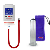 Smart LCD iPump White Penis Pump 9" Length x 2.00" Diameter WIDE Flange Cylinder