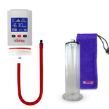 Smart LCD iPump White Penis Pump 9" Length x 2.25" Diameter WIDE Flange Cylinder