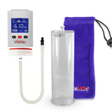 Smart LCD iPump White Handheld Electric Penis Pump - 12" x 3.70" Acrylic Cylinder