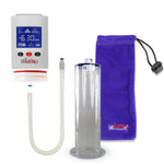 Smart LCD iPump White Penis Pump 9" Length x 2.50" Diameter WIDE Flange Cylinder