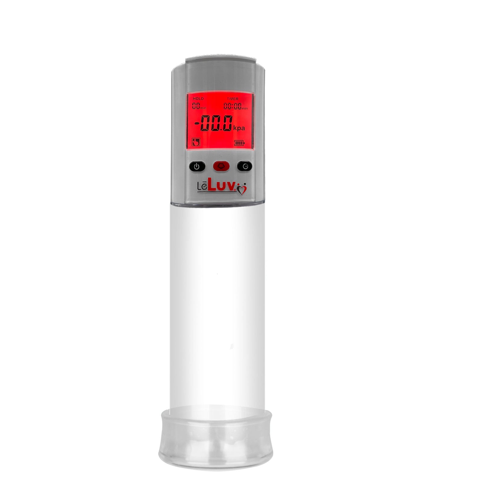 Smart LCD iPump kit USB rechargable - Grey pump + Clear 8" Cylinder + TPR Sleeve