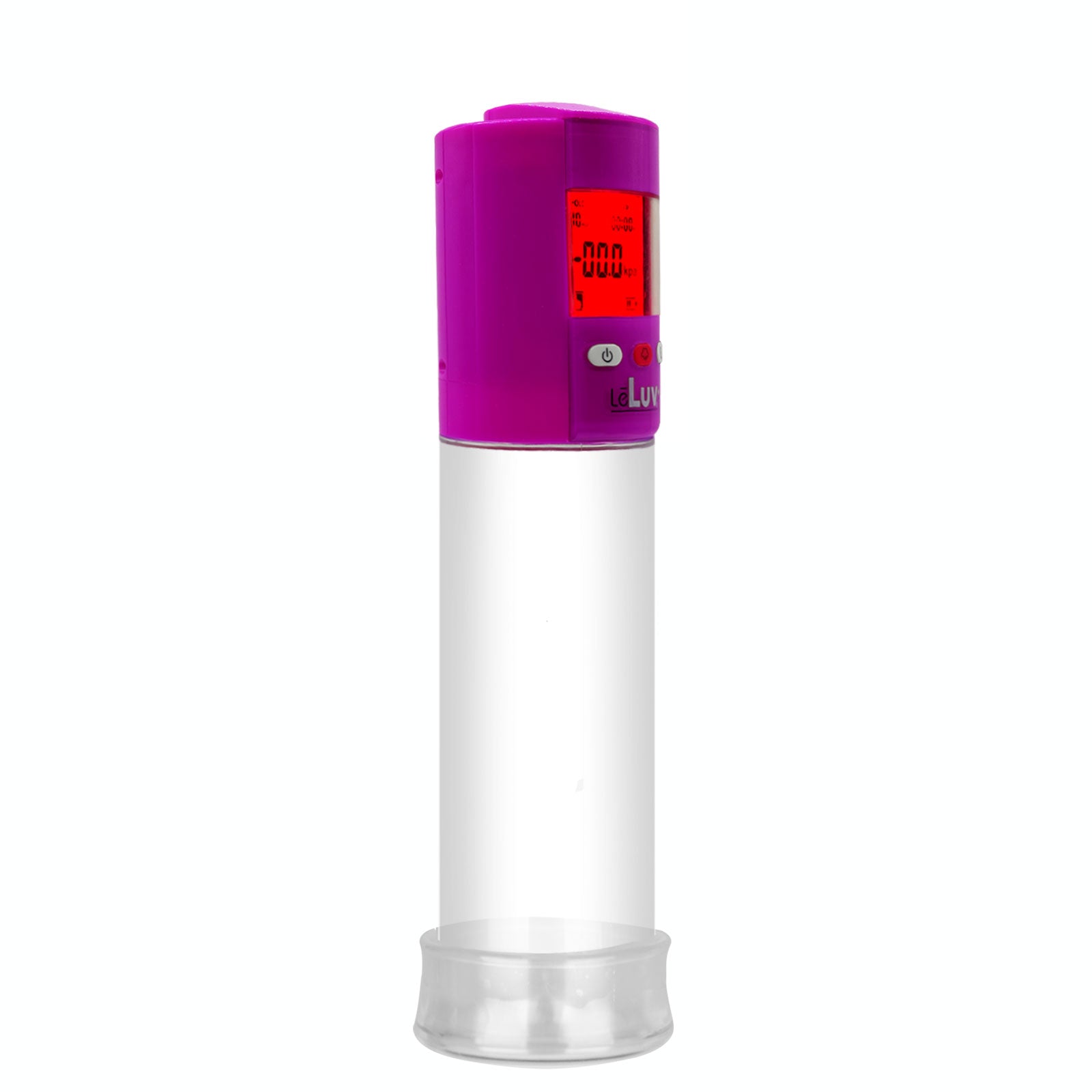 Smart LCD iPump kit USB rechargable - Purple pump + Clear 8" Cylinder + TPR Sleeve
