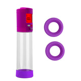 Smart LCD iPump kit USB rechargable - Purple pump + Clear 8" Cylinder + Silicone sleeve set (3 large)