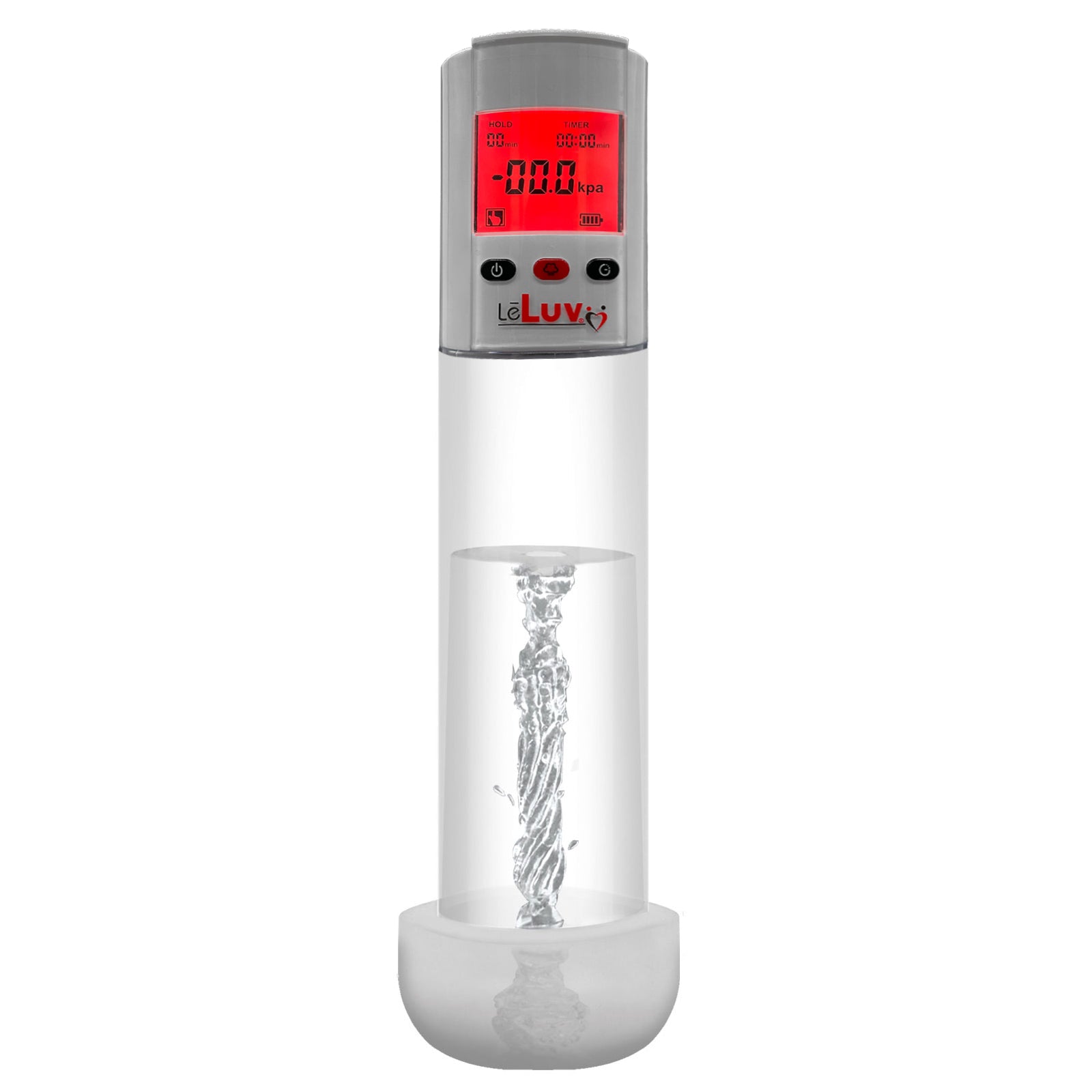 iPump LCD Smart kit USB rechargable - Grey pump + 9" Clear Cylinder + Magic Sleeve™