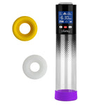 Smart LCD iPump kit USB rechargable - Black pump + Black Dots 8" Cylinder + Silicone sleeve (one of each)