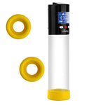 Smart LCD iPump kit USB rechargable - Black pump + Clear 8" Cylinder + Silicone sleeve set (3 medium)