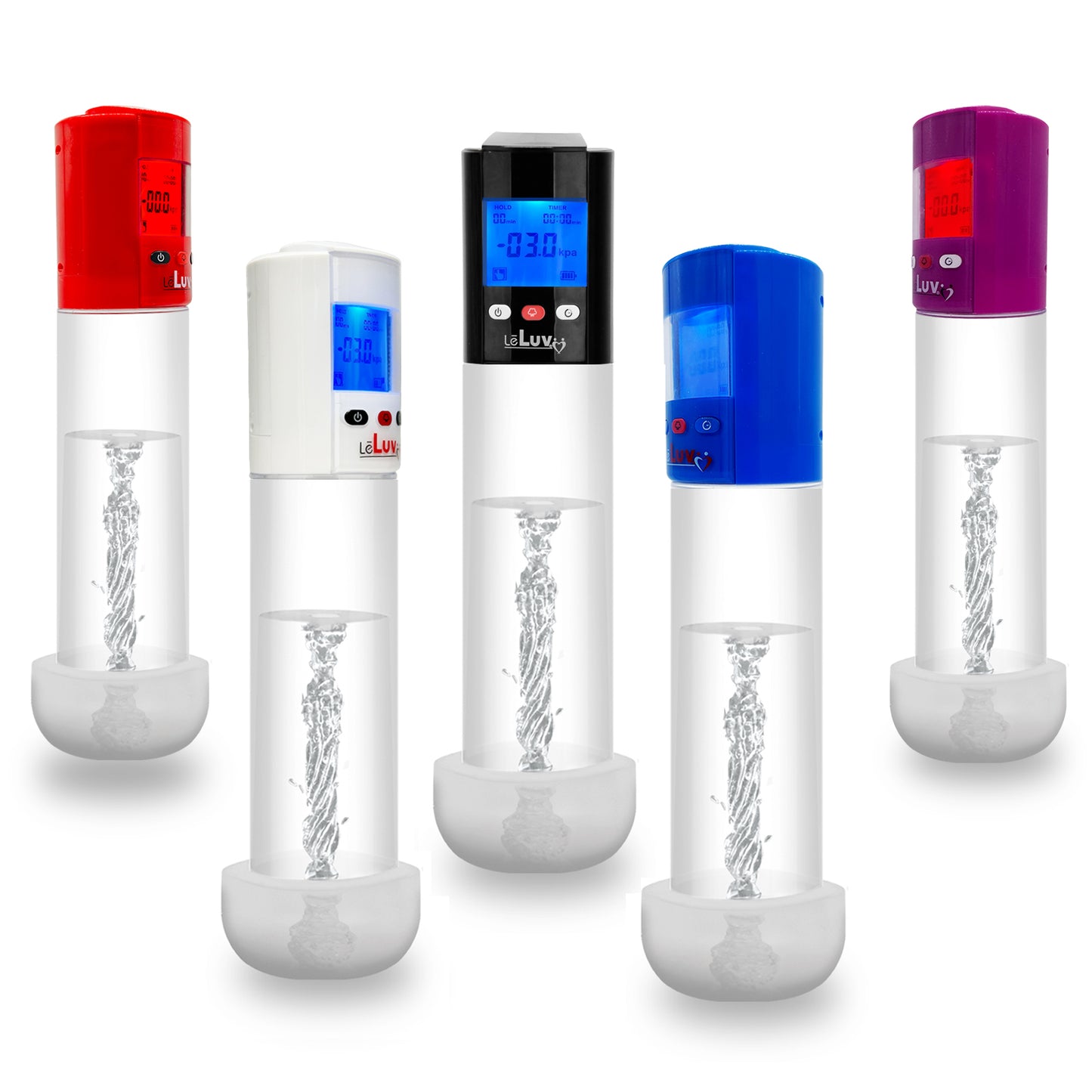 LeLuv® Smart LCD iPump® Penis Pump Kit | 8 or 9 Inch Cylinder + Magic Sleeve™
