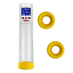 Smart LCD iPump kit USB rechargable - White pump + White Dots 8" Cylinder + Silicone sleeve set (3 medium)