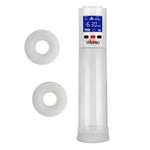 Smart LCD iPump kit USB rechargable - White pump + White Dots 8" Cylinder + Silicone sleeve set (3 smal)