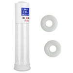 Smart LCD iPump kit USB rechargable - White pump + Clear 8" Cylinder + Silicone sleeve set (3 small)