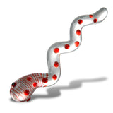 LeLuv Glass Snake Colorful Curvy Dildo