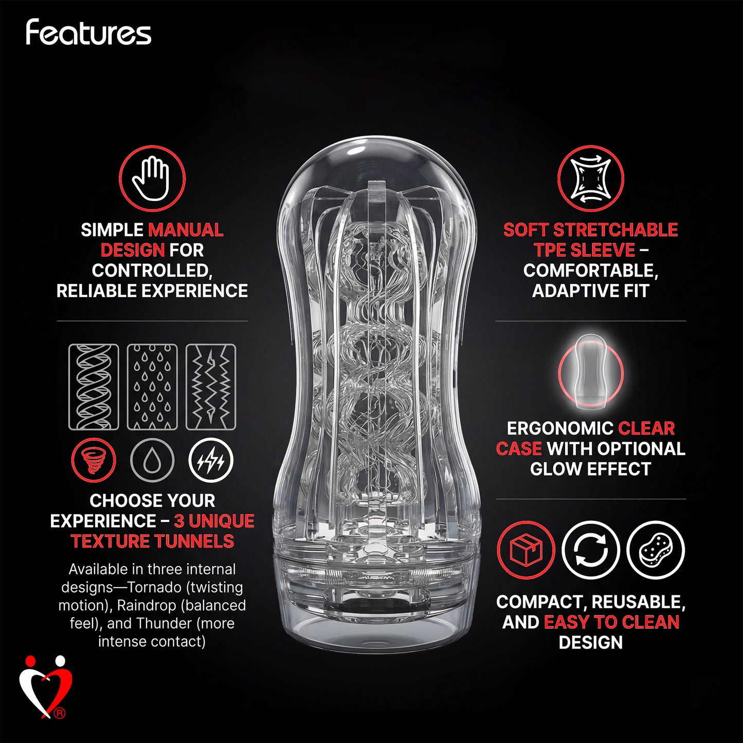 LeLuv® SOLO1 Manual Pocket Stroker – Controlled, Discreet Solo Experience