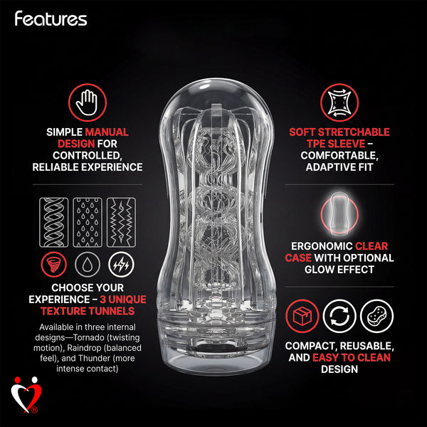 LeLuv® SOLO1 Manual Pocket Stroker – Controlled, Discreet Solo Experience