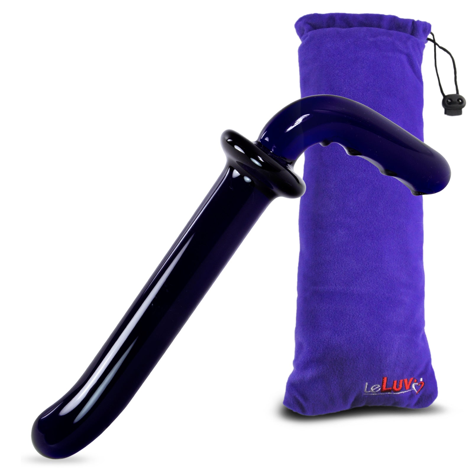 Glass Glider Cobalt Curved Dildo G Spot Tip Probe Pleasure Wand