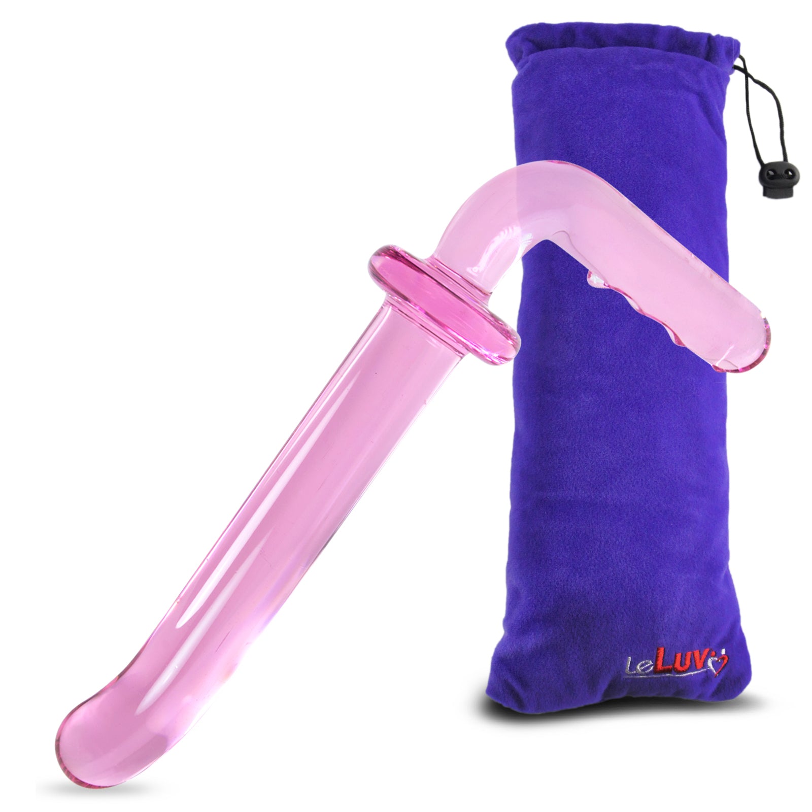 Glass Glider Pink Curved Dildo G Spot Tip Probe Pleasure Wand