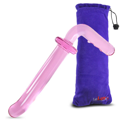 Glass Glider Pink Curved Dildo G Spot Tip Probe Pleasure Wand