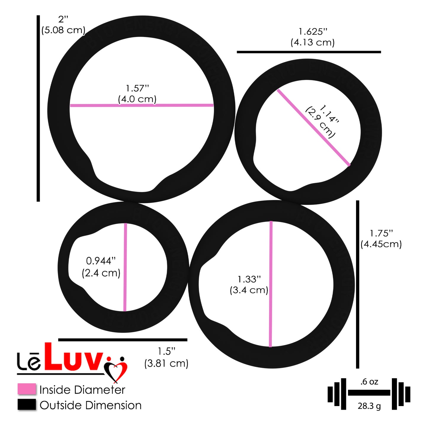 LeLuv PowerFlex 45 Performance Ring Engineered Erection Support for Control & Firmness