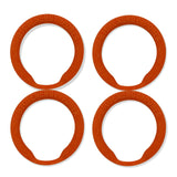 Power Cock Ring Energy Silicone Penis Ring Orange 4 Pack Medium ID 24 mm