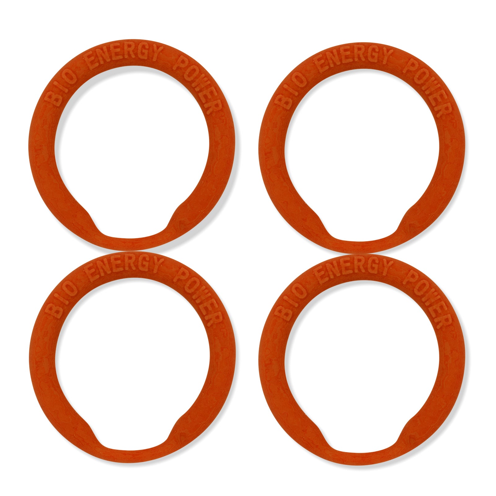 Power Cock Ring Energy Penis Ring Orange 4 Pack Large ID 29 mm