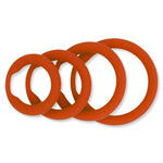 Power Cock Ring Energy Penis Ring Orange 4 Pack One of Each size (M, L, XL, XXL)