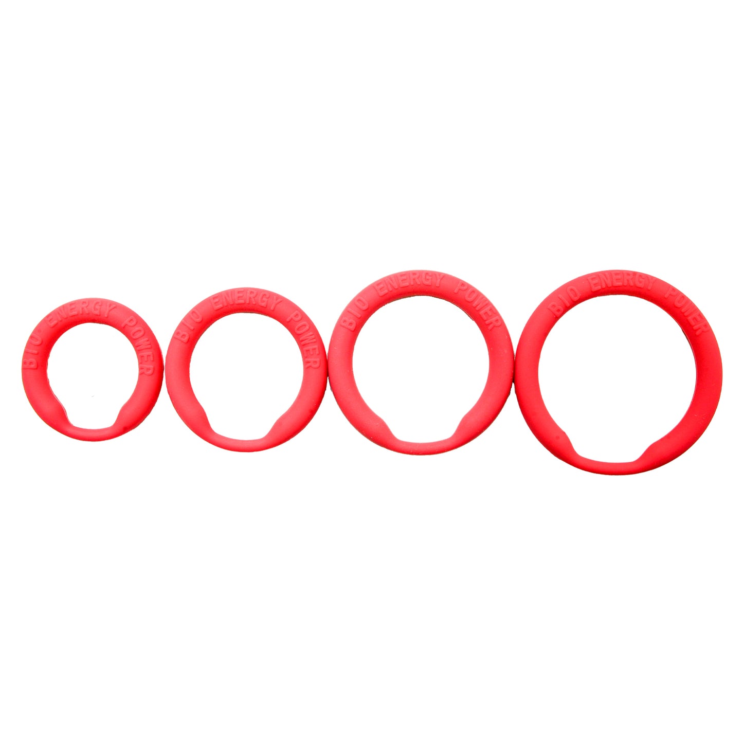 Power Cock Ring Energy Penis Ring Red 4 Pack Large ID 29 mm
