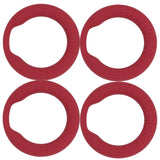 Power Cock Ring Energy Silicone Penis Ring Red 4 Pack Medium ID 24 mm