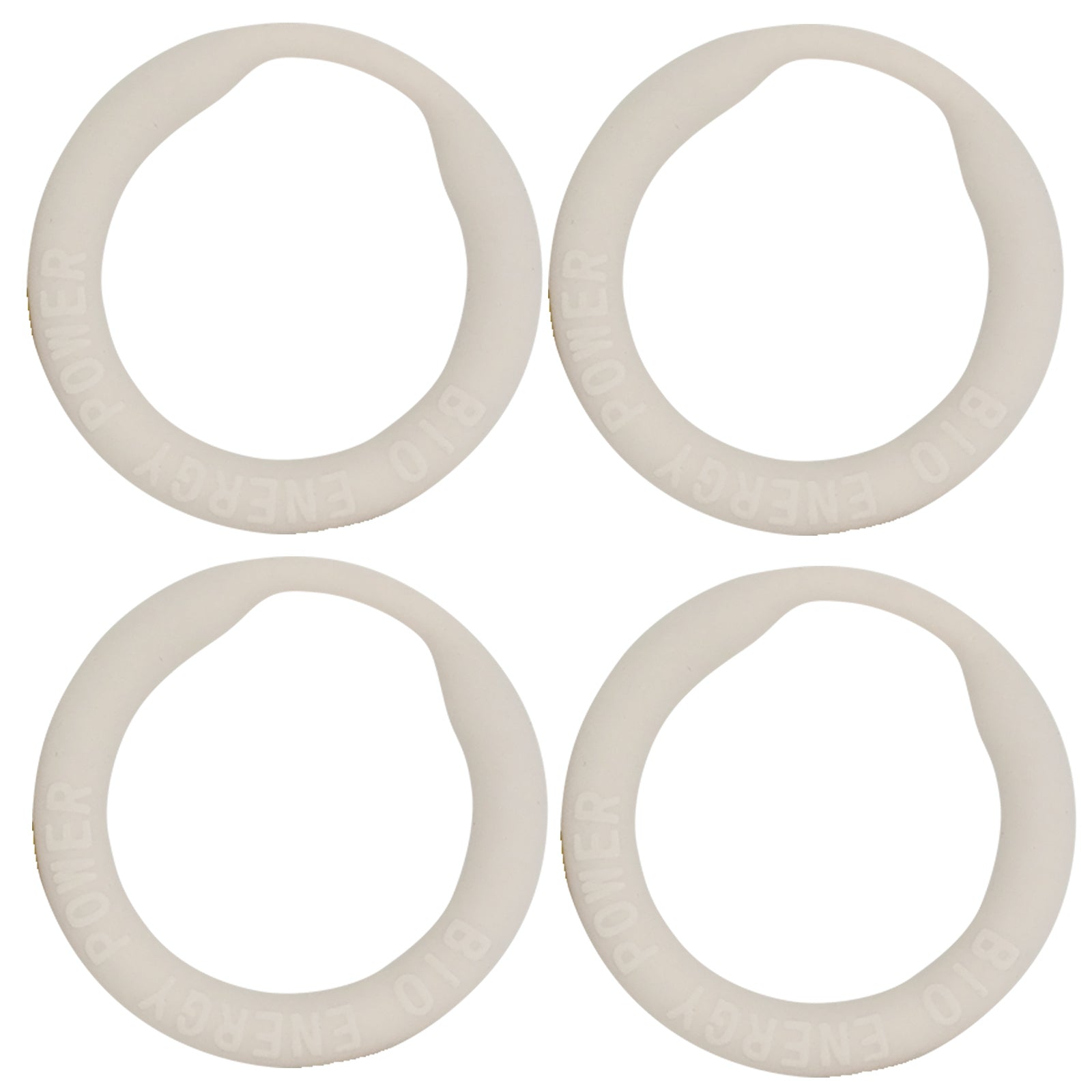 Power Cock Ring Energy Penis Ring White 4 Pack XXL ID 40 mm