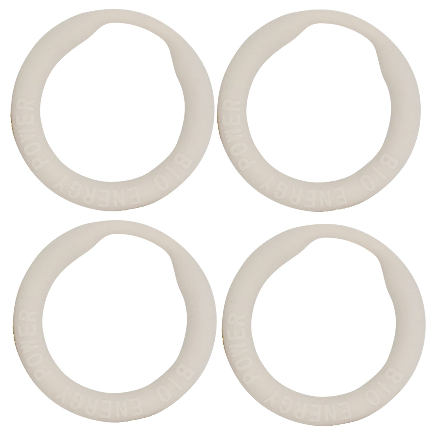 Power Cock Ring Energy Penis Ring White 4 Pack XL ID 34 mm