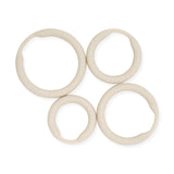 Power Cock Ring Energy Silicone Penis Ring White 4 Pack One of Each size (M, L, XL, XXL)