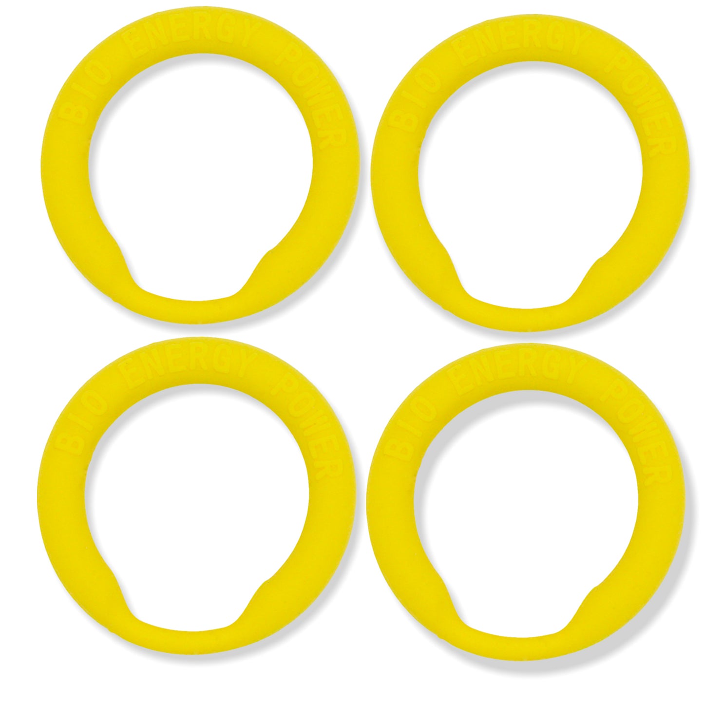 Power Cock Ring Energy Penis Ring Yellow 4 Pack XXL ID 40 mm