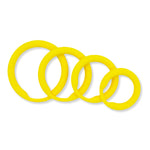 Power Cock Ring Energy Penis Ring Yellow 4 Pack One of Each size (M, L, XL, XXL)
