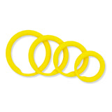 Power Cock Ring Energy Silicone Penis Ring Yellow 4 Pack One of Each size (M, L, XL, XXL)