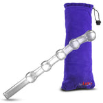 11" Long Strong Clear Anal Wand Beaded Glass Graduate G Spot Dildo